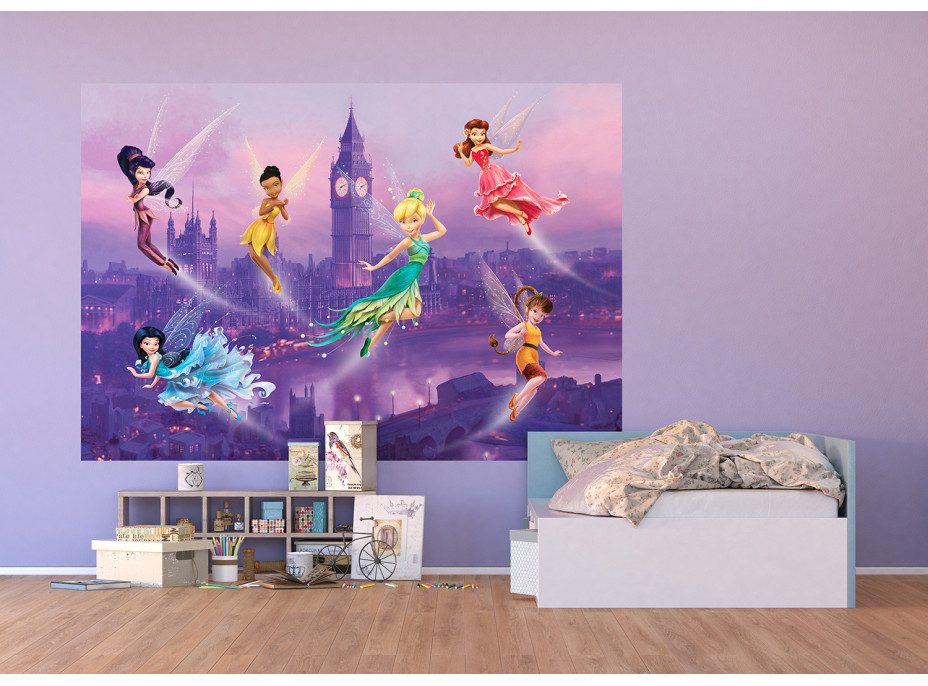 Dětská fototapeta DISNEY - Víly v Londýně - 255x180 cm