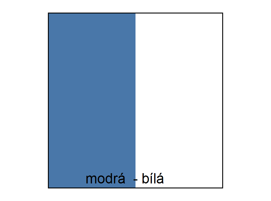 Barevné provedení - modrá / bílá