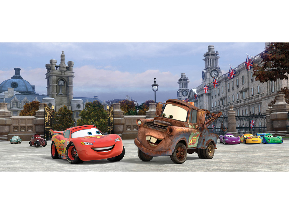 Dětská fototapeta DISNEY - CARS v Anglii - 202x90 cm