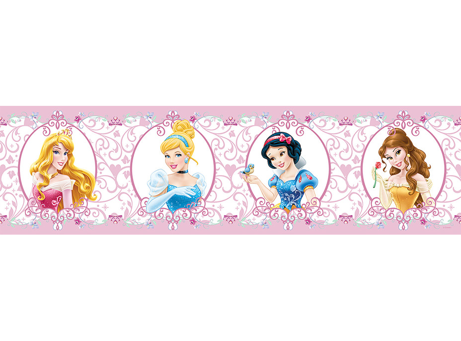 Dětská samolepící bordura DISNEY PRINCEZNY, 14x500 cm