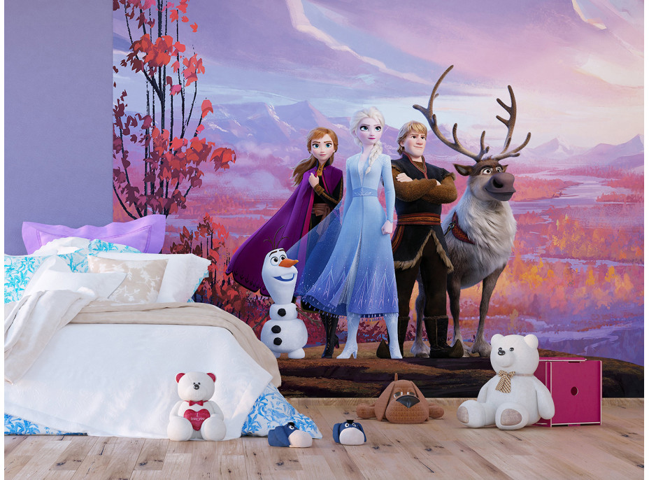 Dětská fototapeta DISNEY - Ledové království - Hrdinové Frozen 2 - 360x270 cm