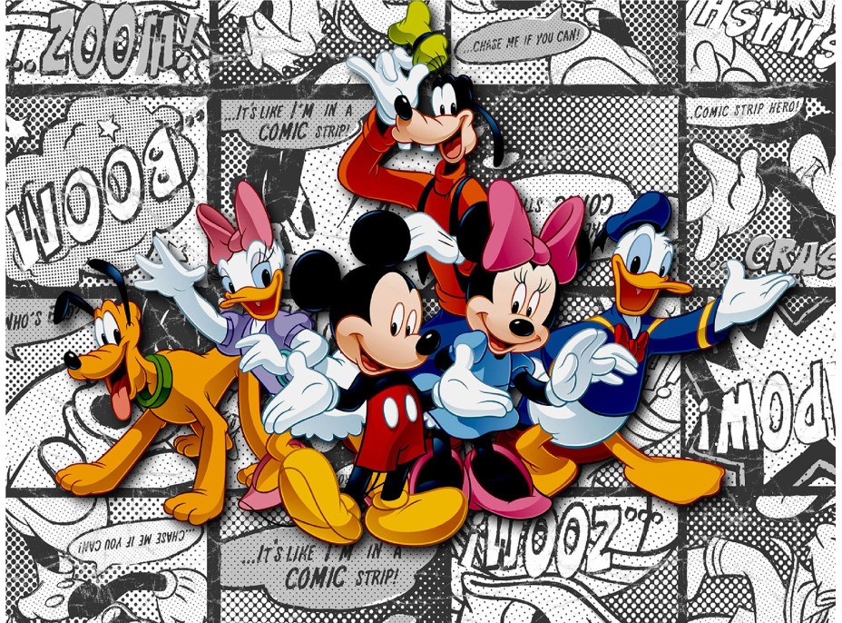 Dětská fototapeta DISNEY - Mickey Mouse a kamarádi 2 - 360x270 cm