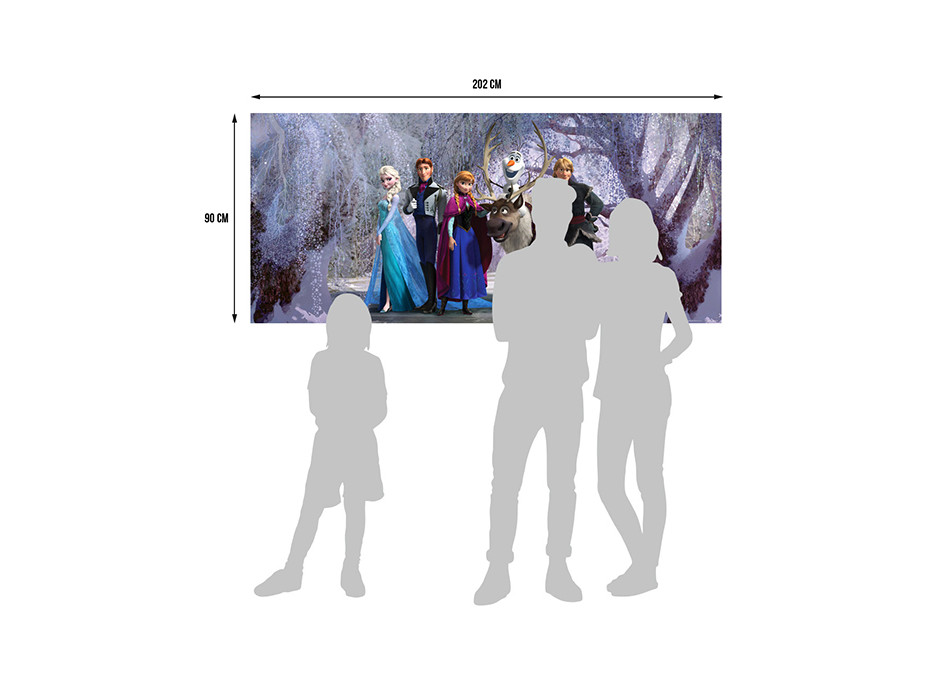 Dětská fototapeta DISNEY - Frozen v kouzelném lese - 202x90 cm