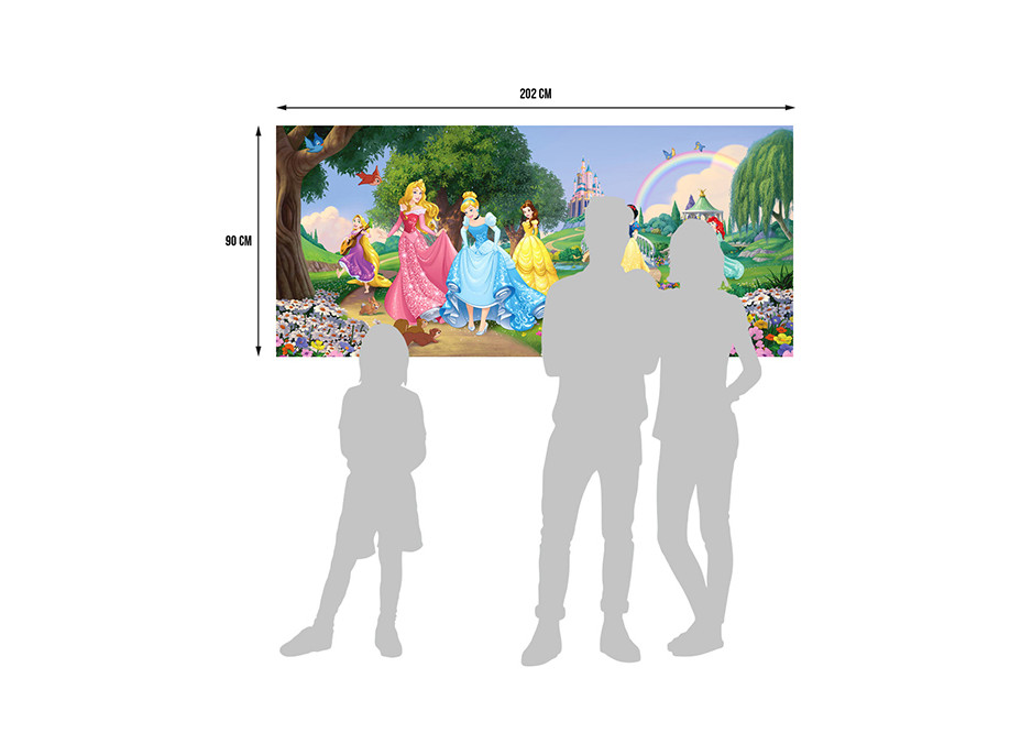 Dětská fototapeta DISNEY - Princezny v parku - 202x90 cm