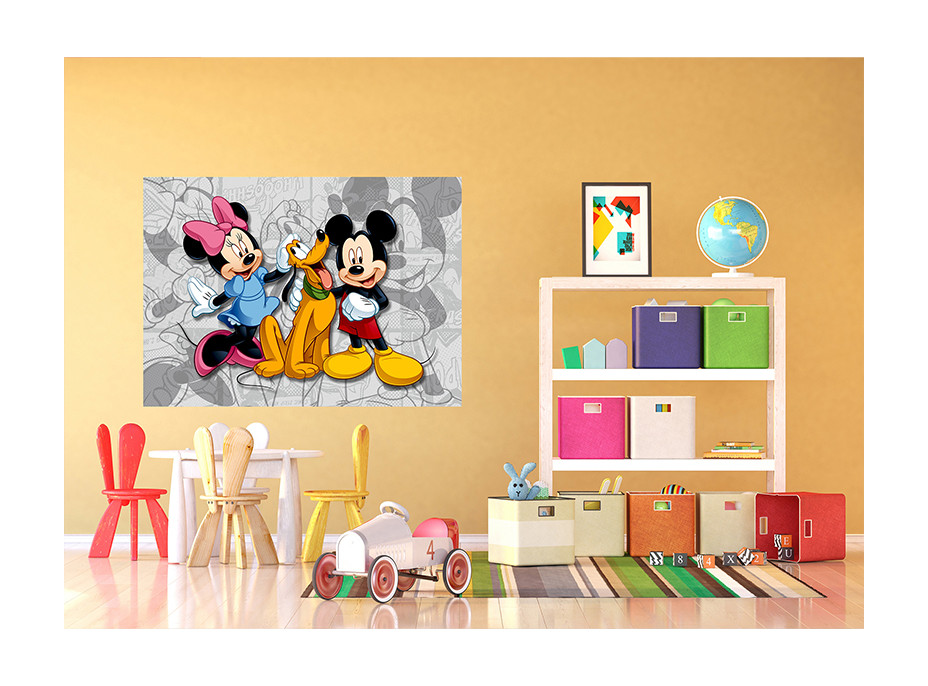 Dětská fototapeta DISNEY - Mickey, Minnie a Pluto - 155x110 cm