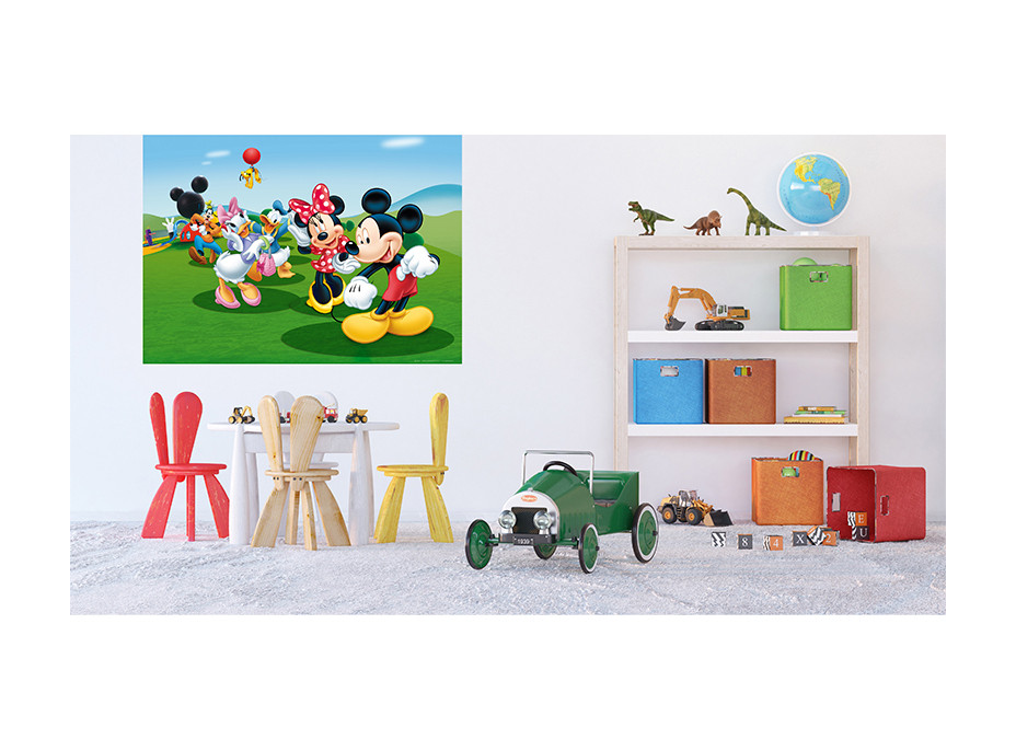 Dětská fototapeta DISNEY - Mickey Mouse tančí s přáteli - 155x110 cm