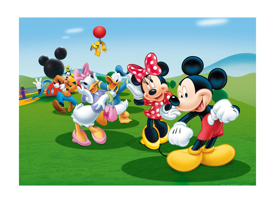 Dětská fototapeta DISNEY - Mickey Mouse tančí s přáteli - 155x110 cm