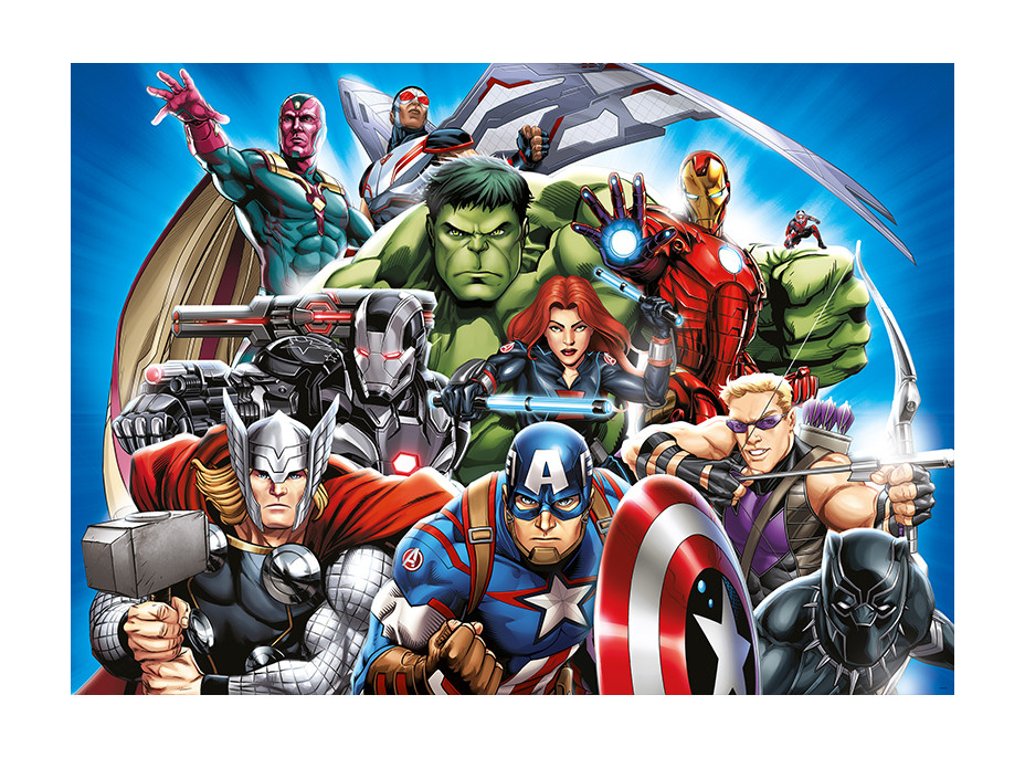 Dětská fototapeta MARVEL - Hrdinové Avengers na stráži - 155x110 cm