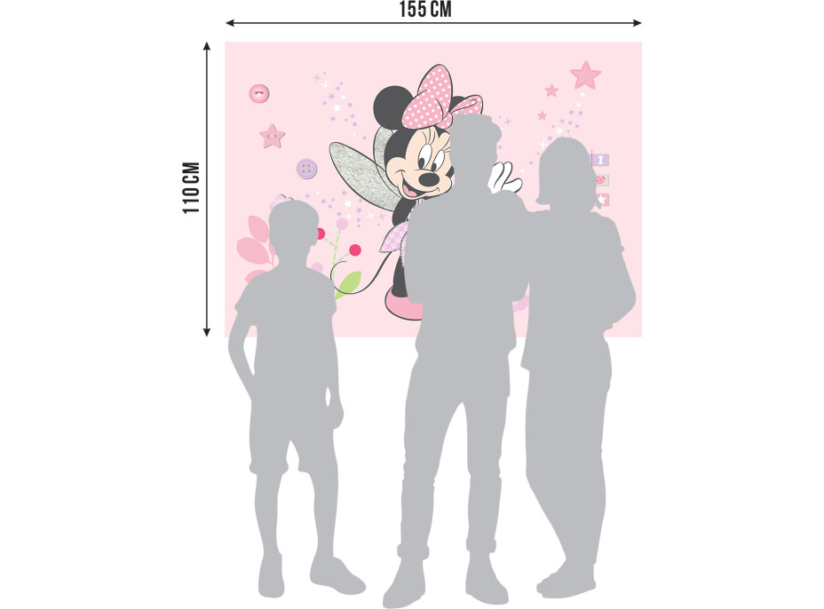 Dětská fototapeta DISNEY - Minnie jako víla - 155x110 cm