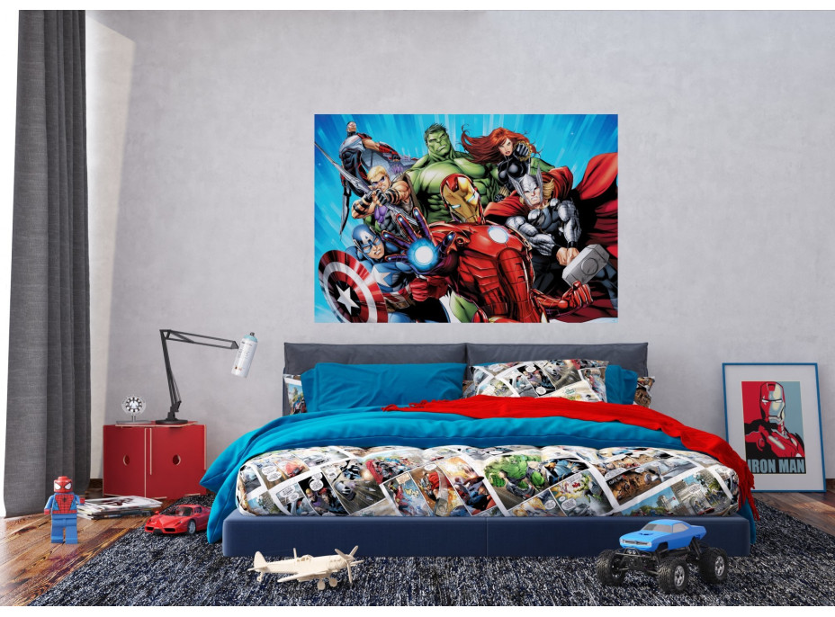 Dětská fototapeta MARVEL - Hrdinové Avengers - 155x110 cm