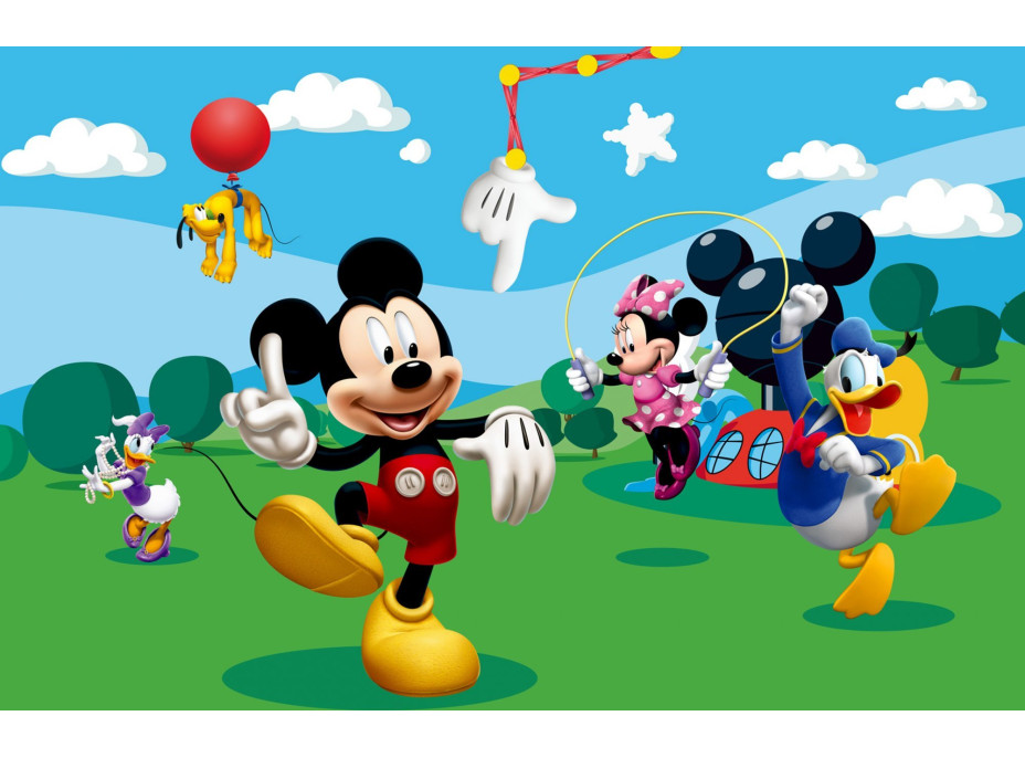 Dětská fototapeta DISNEY - Mickey Mouse si hraje s přáteli - 360x270 cm