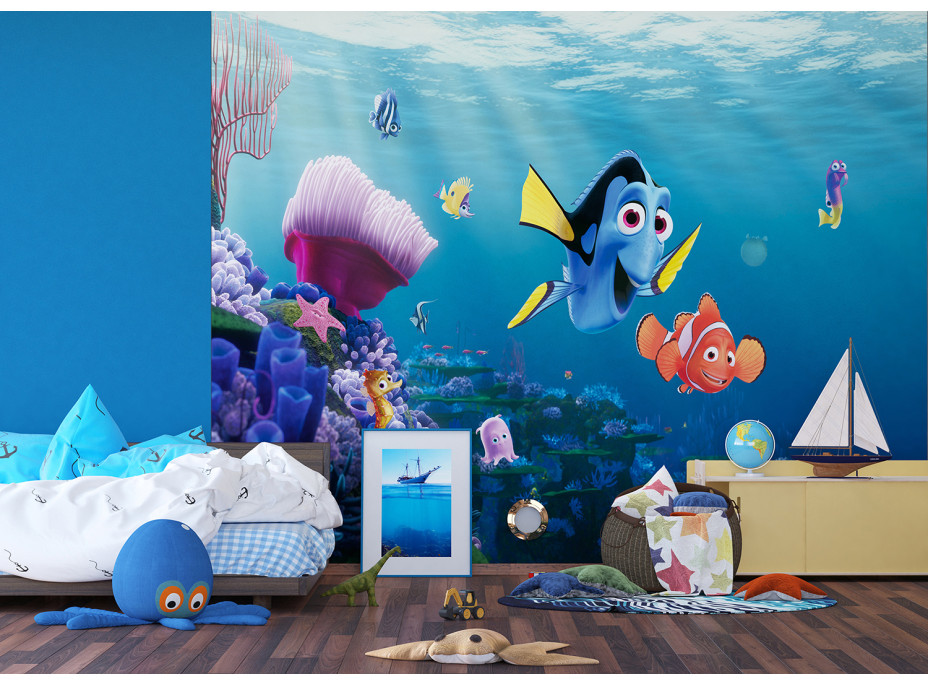 Dětská fototapeta DISNEY - Dory a Nemo spolu - 360x254 cm