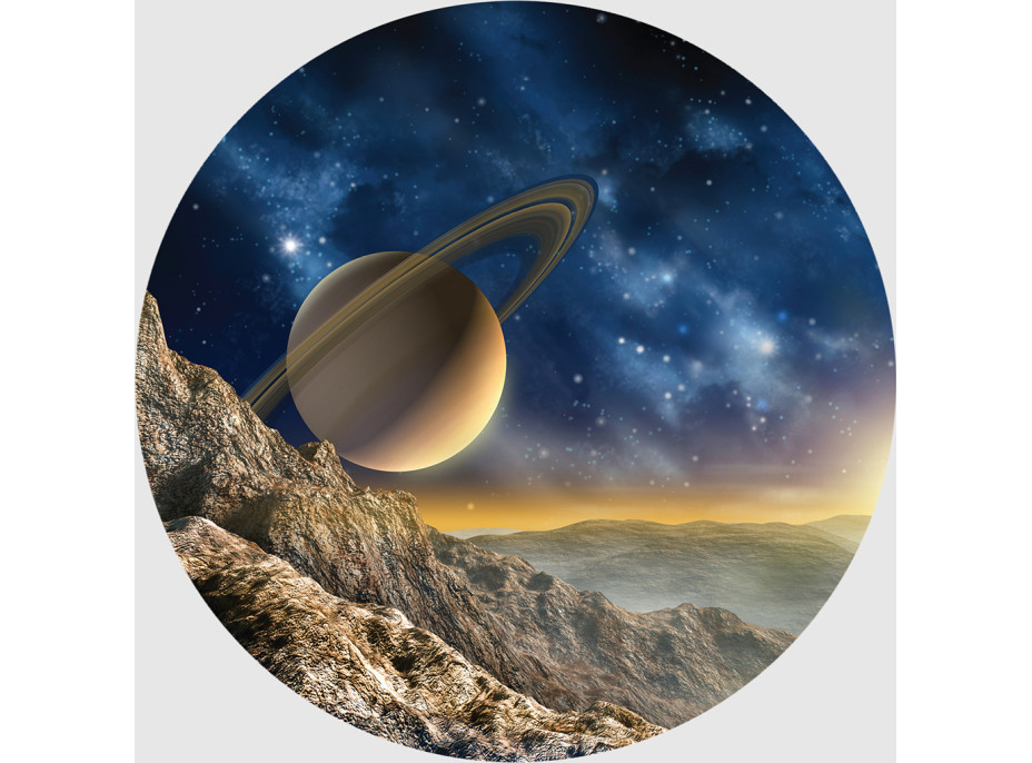 Moderní fototapeta - Velkolepý Saturn - kulatá - 140 cm