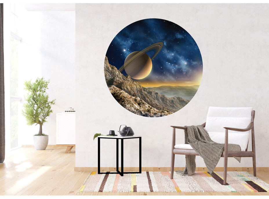 Moderní fototapeta - Velkolepý Saturn - kulatá - 140 cm