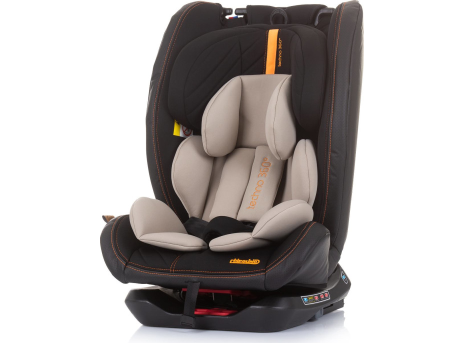 CHIPOLINO Autosedačka Techno 360 Isofix 0-36 kg Sand