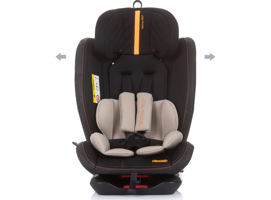 CHIPOLINO Autosedačka Techno 360 Isofix 0-36 kg Sand