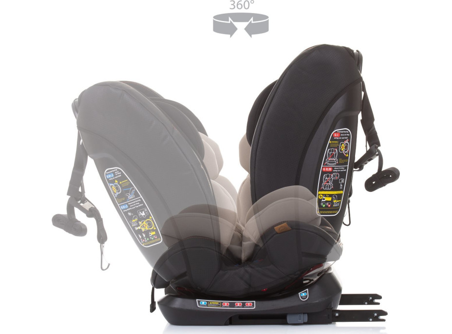 CHIPOLINO Autosedačka Techno 360 Isofix 0-36 kg Sand