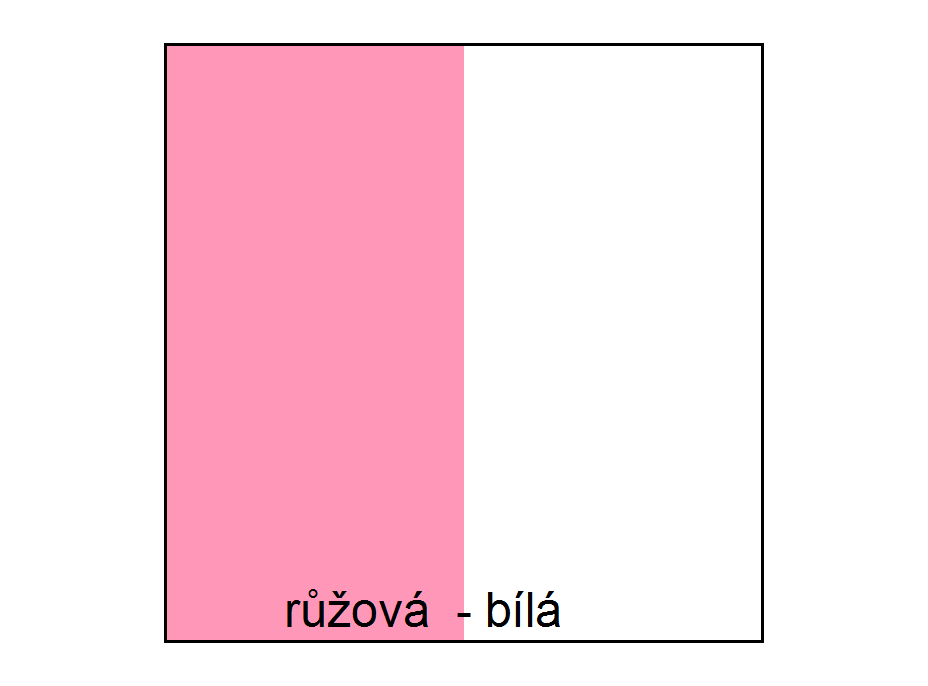 Barevné provedení - růžová / bílá