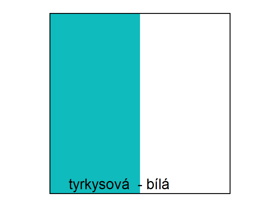 Barevné provedení - tyrkysová / bílá