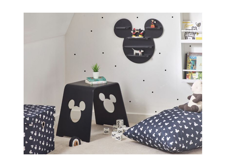 Dětská stolička s výřezem Mickey Mouse - černá