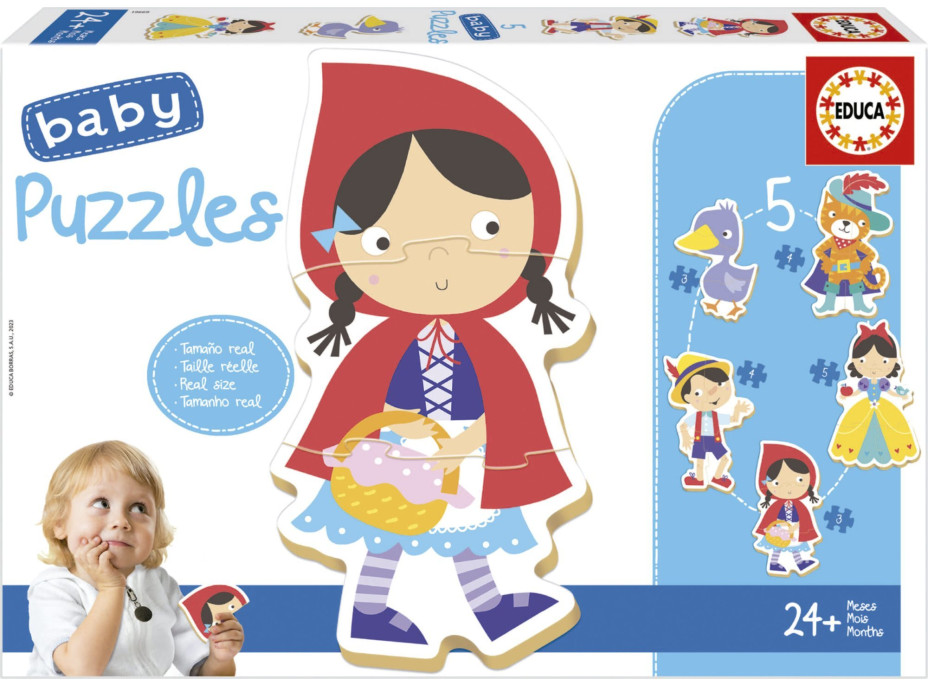 EDUCA Baby puzzle Bylo nebylo 5v1 (3-5 dílků)