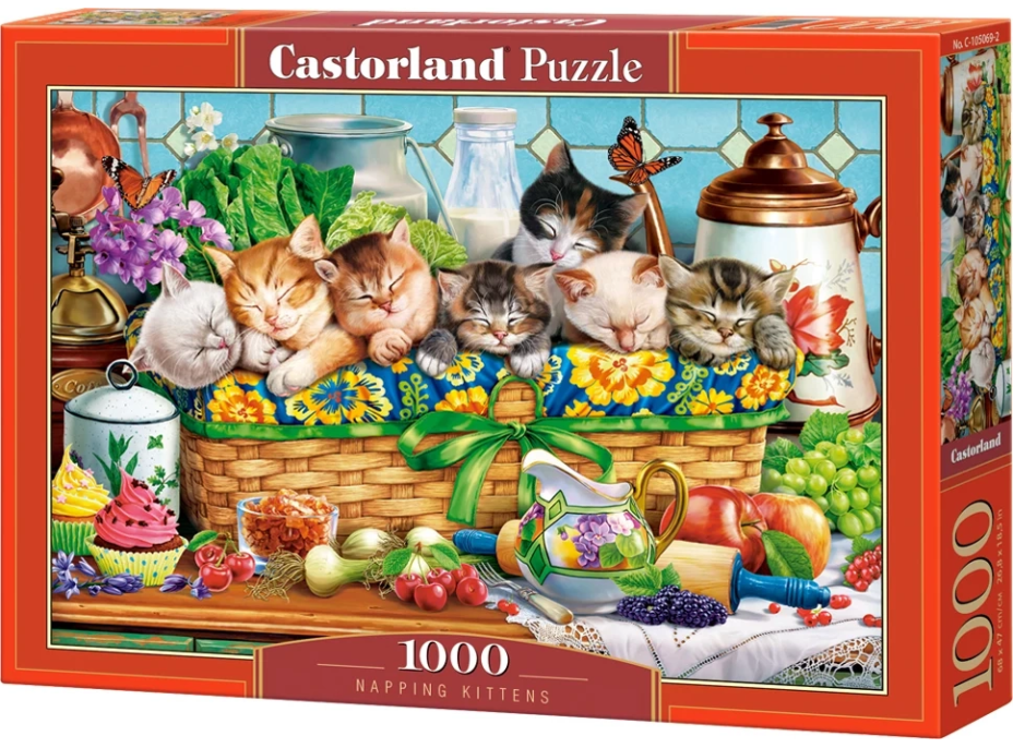 CASTORLAND Puzzle Dřímající koťata 1000 dílků