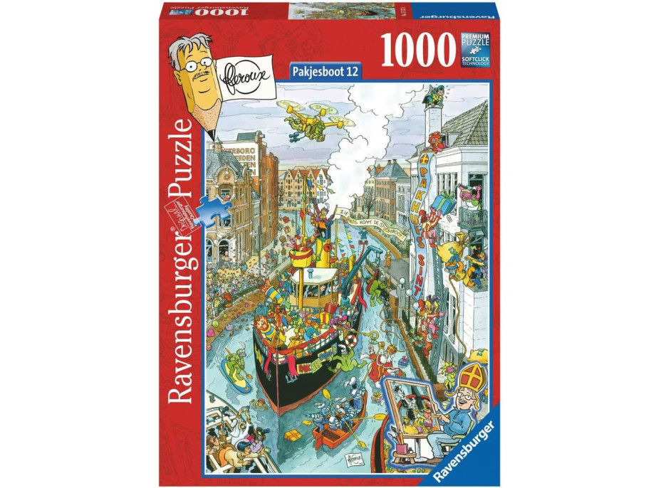 RAVENSBURGER Puzzle Města světa: Pakjesboot 12, 1000 dílků