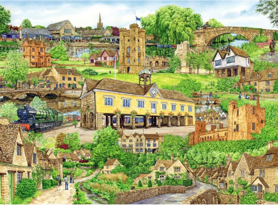 RAVENSBURGER Puzzle Útěk do Cotswolds 500 dílků