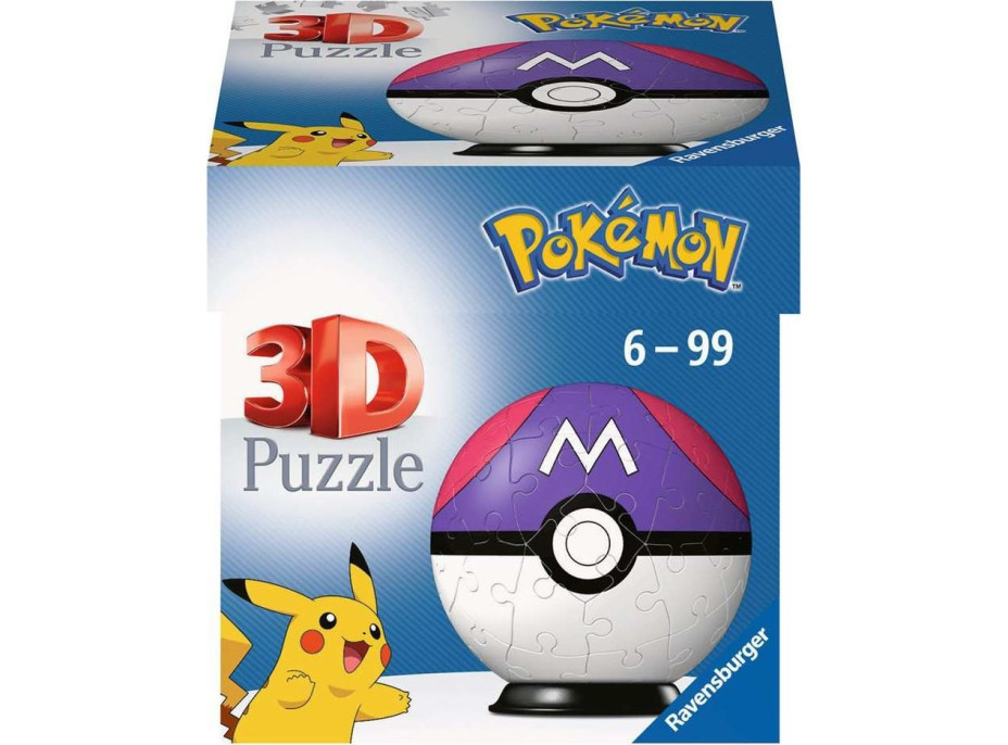 RAVENSBURGER Puzzleball Pokémon: Masterball 54 dílků