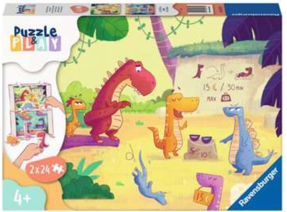 RAVENSBURGER Puzzle&Play: Dinosaurus 2x24 dílků