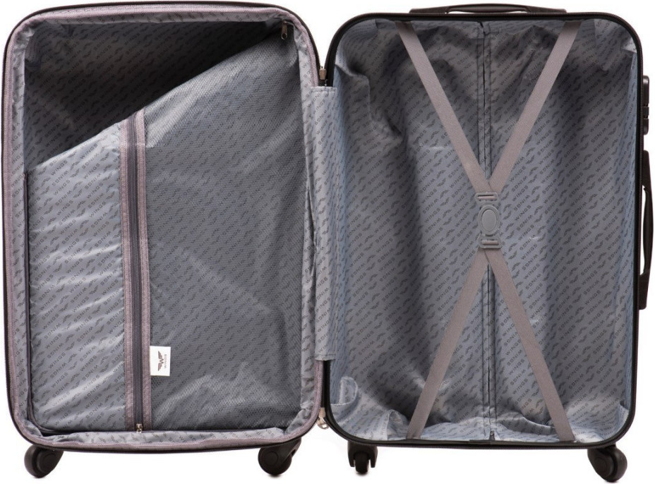 Moderní cestovní kufr PAVO - vel. M - tmavě šedý