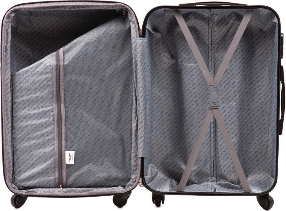 Moderní cestovní kufry PAVO - set XS+S+M+L - světle růžové