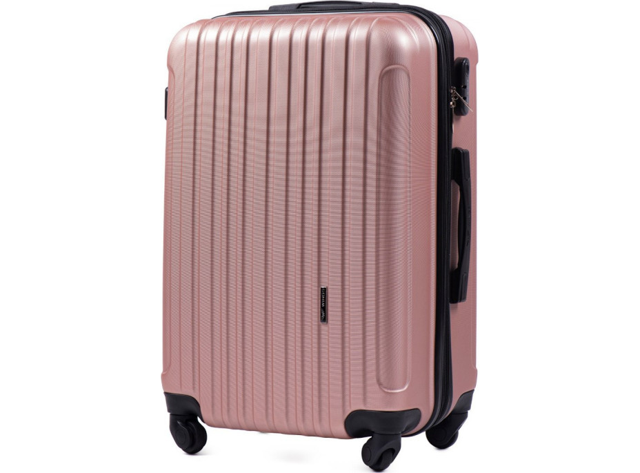 Moderní cestovní kufr FLAMENGO - vel. M - rose gold