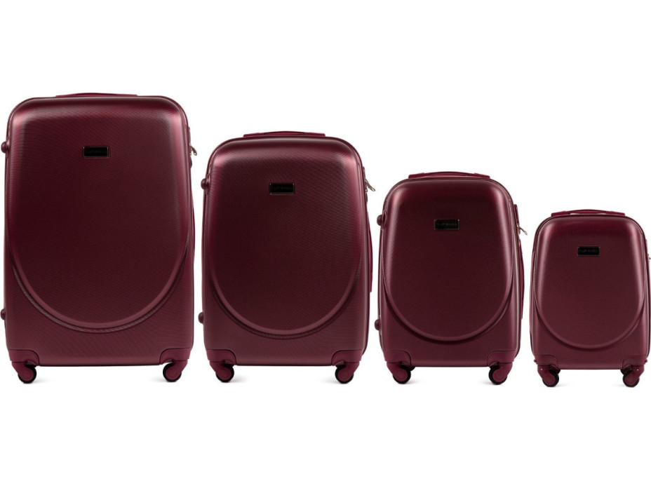 Moderní cestovní kufry GANS - set XS+S+M+L - vínově červené