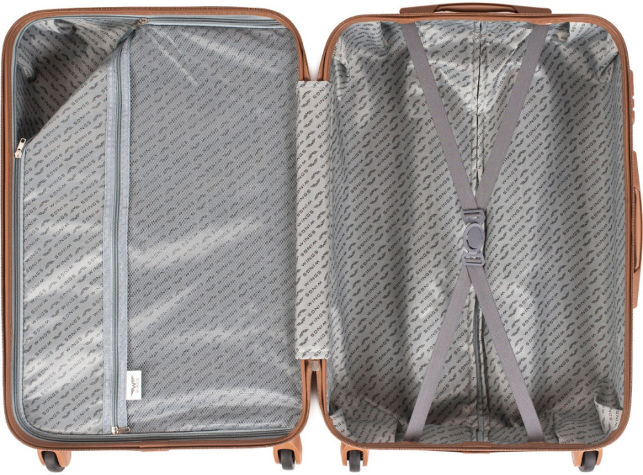 Moderní cestovní kufry WILL - set S+M+L - rose gold