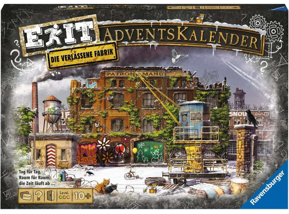 RAVENSBURGER EXIT Úniková hra - Adventní kalendář: Opuštěná továrna