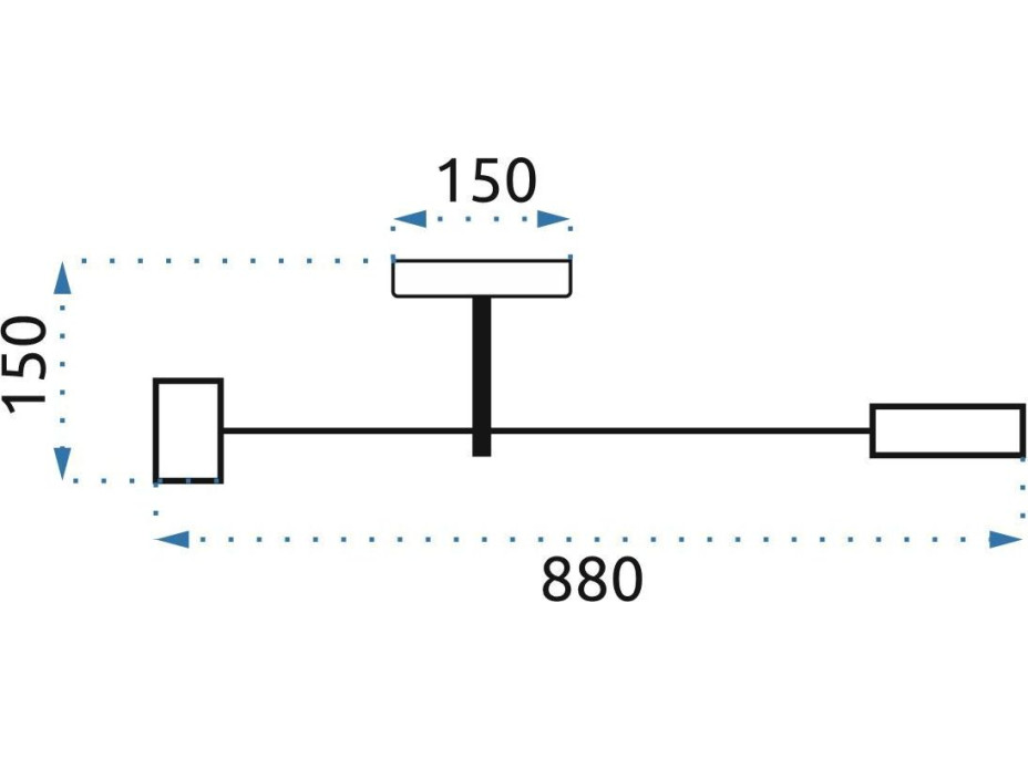 Stropní LED svítidlo GRID extend 81W - černé/hnědé + ovladač