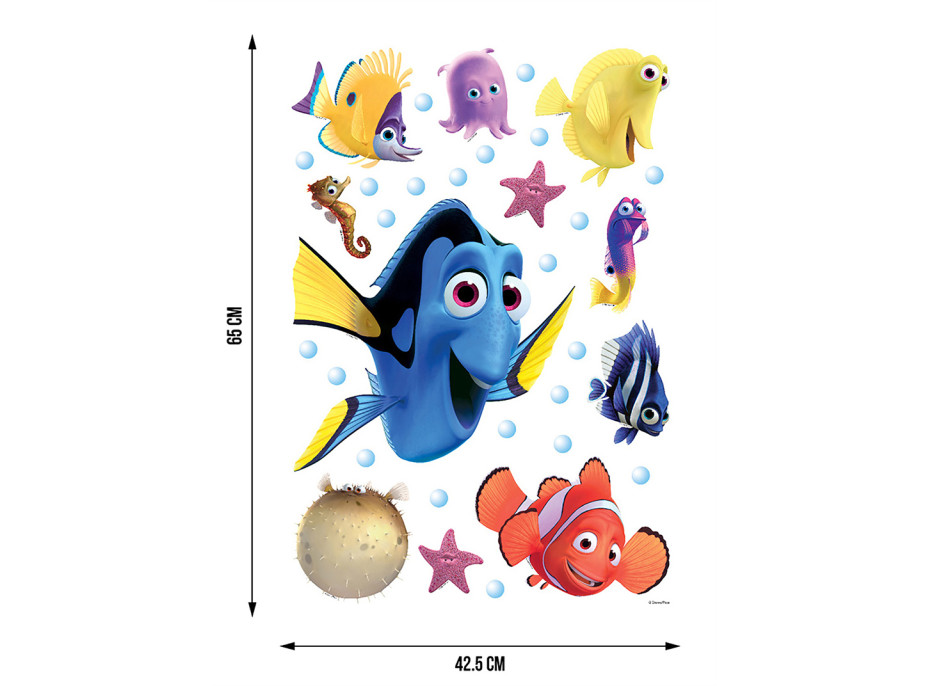 Dětská samolepka na zeď - DISNEY - Nemo a Dory - 42,5x65 cm