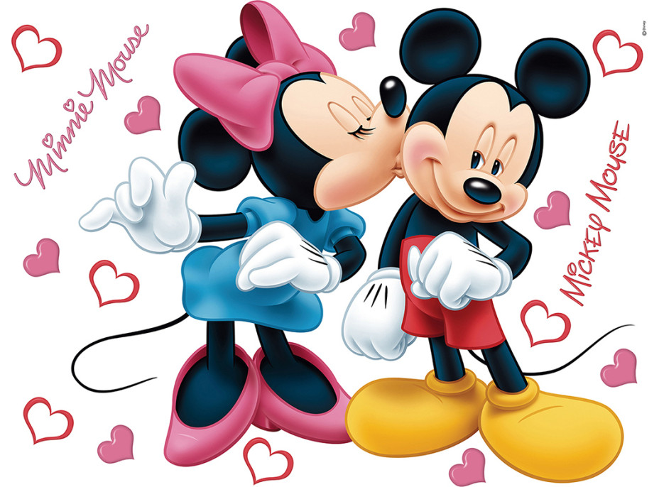 Dětská samolepka na zeď - DISNEY - Mickey a Minnie spolu - 42,5x65 cm