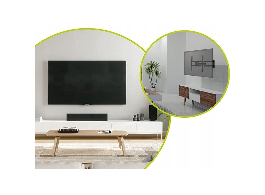 Otočný držák TV do zdi - 23"-60" - VESA úchyt - 5-44 cm