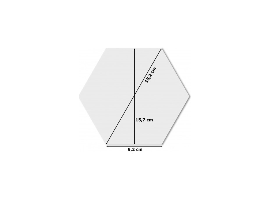 Stříbrné dekorativní akrylové zrcadlo Hex - 8 ks