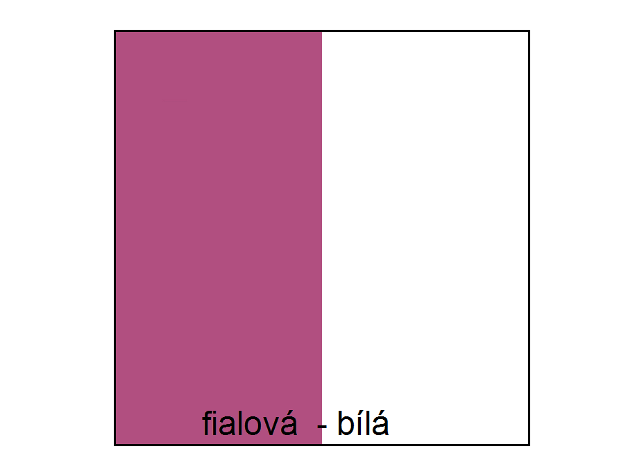 Barevné provedení - fialová / bílá