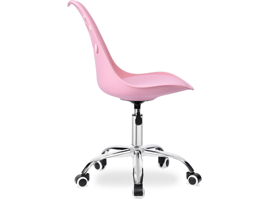 Růžová otočná židle Grover