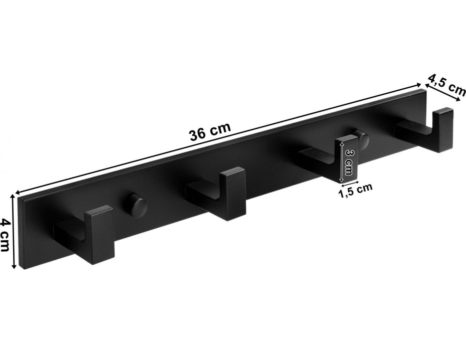 Kovový černý věšák Tessera