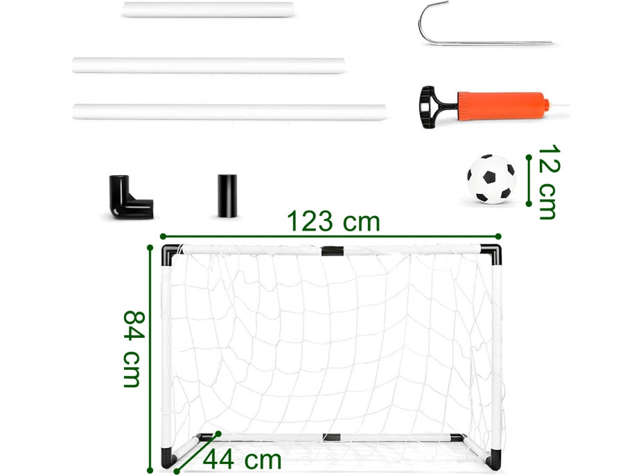 Fotbalová branka přenosná 123 x 84 x 44 cm