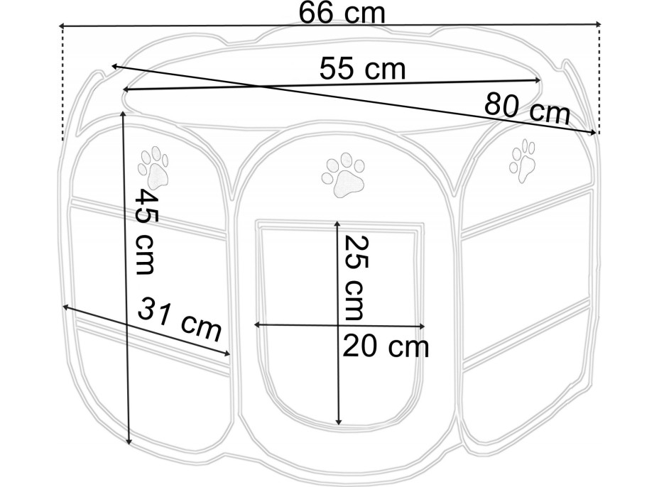 Skládací ohrádka pro domácí mazlíčky SKIPER L