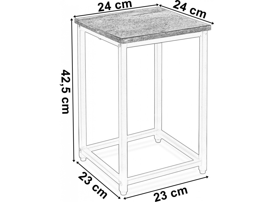 Květinový stojan ARBEN 40 cm dub / černý