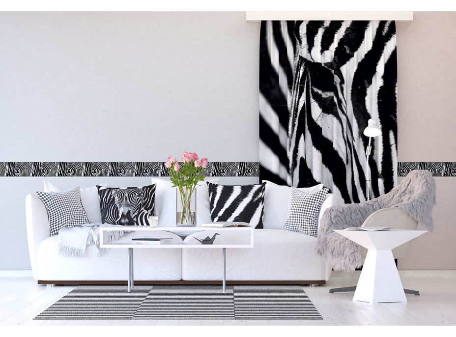 Moderní samolepící bordura - Zebra - 14x500 cm