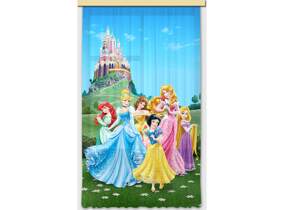 Dětský závěs DISNEY - Princezny v překrásné zahradě - 140x245 cm