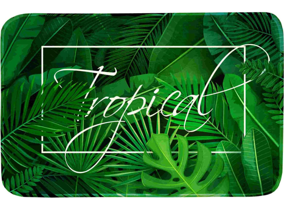 Pěnová koupelnová předložka LEAVES 38x58 cm - Tropical